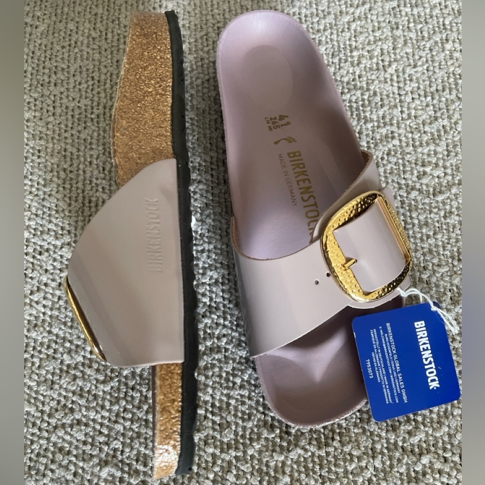 Birkenstock Madrid Gold Buckle Sandals - Picture 7 of 14
